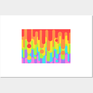 Rainbow Drip Posters and Art